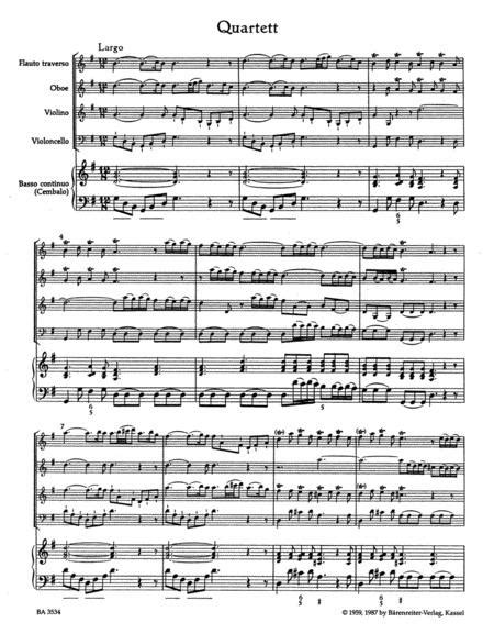 Quartet For Two Flutes, Recorder (Basson, Violoncello), Violoncello And Basso Continuo D Minor TWV 43:d 1